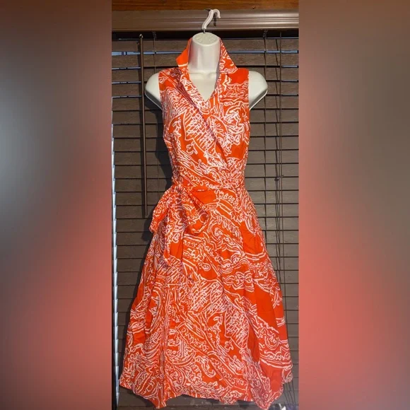 anne klein orange dress Petite Sleeveless Sheath Dress